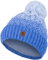 Compagno Kindermütze Bommelmütze Wintermütze Beanie Strickmütze Jungen Mädchen 93, Farbe:Hellblau