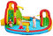 RELAX4LIFE Castillo hinchable, 460 x 420 x 233 cm, parque acuático para niños con 2 toboganes, subidas de escalada, piscina con cañón y sofá, canasta con pelota de baloncesto (sin soplador)