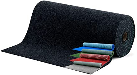 Kunstrasen Outdoor Teppich Optik extra weich für Garten Terrasse Balkon Anthrazit 1220x200cm