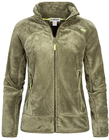 Geographical Norway Upaline Lady - Giacca Pile Donna Fine Fleece Warm con Zip - Autunno Inverno Primavera Sci Montagna - Manica Lunga Felpa Pelliccia Morbido Comfort Outdoor
