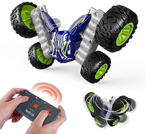 EYLM Macchina Telecomandata per Bambini 4WD RC Stunt Car 2.4GHZ Auto Radiocomandata con 360°Rotazione Acrobatica e Luce LED, Veicolo di Telecomando per Bambini Giocattoli Regalo