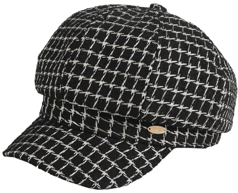 Gajaous Gorros de globo para mujer con visor, boina, retro, Baker Boy, gorra Newsboy, Color negro., Talla única