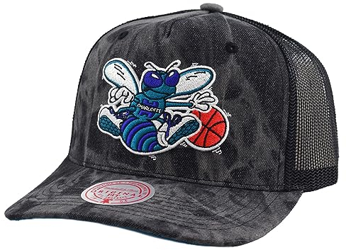 Mitchell & Ness NBA Burnt Ends Trucker Cap HWC Charlotte Hornets Dark Charcoal