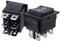 Lot de 2 boutons à bascule ON/OFF/ON Momentané 16 A, 6 broches 250 V~ (6 V 9 V 12 V 24 V 125 V AC/DC) Noir Également en remplacement de la tondeuse à gazon