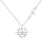 feilok 925 Sterling Silber Sonne Halskette für Frauen Kette Damen Halskette mit Anhänger Zirkonia für Damen Mädchen