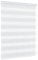 Jalousiescout Doppelrollo Klemmfix ohne Bohren & mit Bohren, 125x220cm Weiß Rollo Fensterrollo lichtdurchlässig & verdunkelnd，Sonnenschutzrollo Zebrarollo für Fenster & Türen