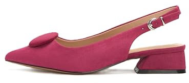 Rio Fiore Scarpe con Tacco, Décolleté, Velluto Rosso, 3cm Tacco Largo, Slingback, Ecopelle Scamosciata, Cinturino sul Retro, ML682-0716-18 (Red MF, 36 EU)