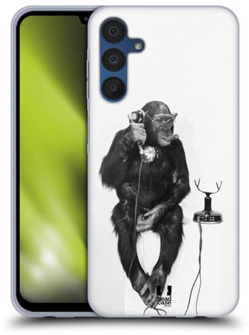 Head Case Designs AFFE Am Telefon Komische Tiere Gel Handyhülle Hülle [Militärischer Schutzgrad] Kompatibel mit Samsung Galaxy A15