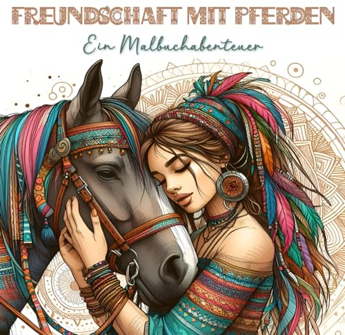 Freundschaft mit Pferden - Ein Malbuchabenteuer: Pferdebuch für Mädchen ab 10 Jahren | Unterhaltung und Entspannung für alle Altersgruppen