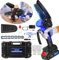 Mini Motosega a Batteria per Potatura con Batterie di grande capacità e 2 Catene,4 Pollici Sega a Batteria per Potatura,con serratura di sicurezza,Motosega Elettrica per tagliare alberi e potare rami
