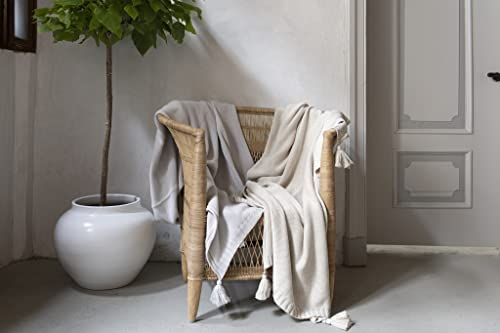 House in Style | Sardinie Plaid | Grob gewebte Baumwolle, Größe:100-260 cm, Farbe:Marble