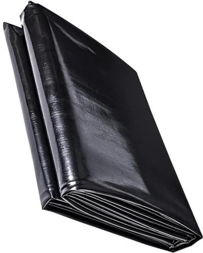 SOYDAN Schwarze Teichfolie, HDPE Flexible Fischteichfolie für Wasserfall, Fisch Koi Teiche, Gartenbrunnen, 20mil / 0,5 Mm Dicke(6.0x7.60m(20x25FT))