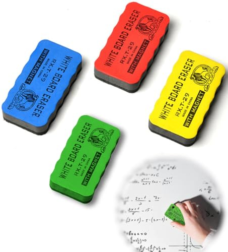 AIOELUV 4 Pezzi Cancellino Lavagna Magnetica Bianca Per La Pulizia Di Lavagne Bianche, Nere, Da Gesso, Di Vetro E Lavagne Magnetiche Multicolore