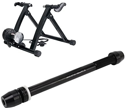 Bicycle Trainer Thru Axle, Adjustable Length Aluminum Alloy High Strength Bike Trainer Thru Axle Adaptor, Bicycle QR Adapter for M12x142 to M12x148mm Hub