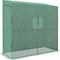 DecHome - Serra da Giardino a Muro con 2 Porte Avvolgibili e Copertura in PE Anti UV 200x80x200 cm colore Verde