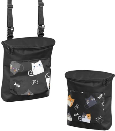 txuzong Lenkertasche, Oxford-Stoff Fahrrad Tasche, Schwarz Fahrradtasche Lenker, Zwei Taschen Fahrradtasche Vorne, für Fahrrad, Dreirad, Roller