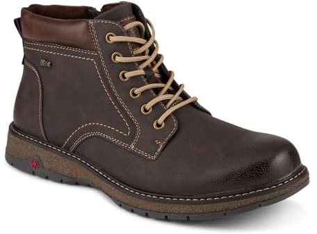 Relife Wide Fit Lace-Up Boots - Dark Brown Size 7