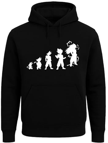 Darkwear Evolution Of Dragon Ball Herren-Kapuze, lustige Neuheit, Schwarz , M