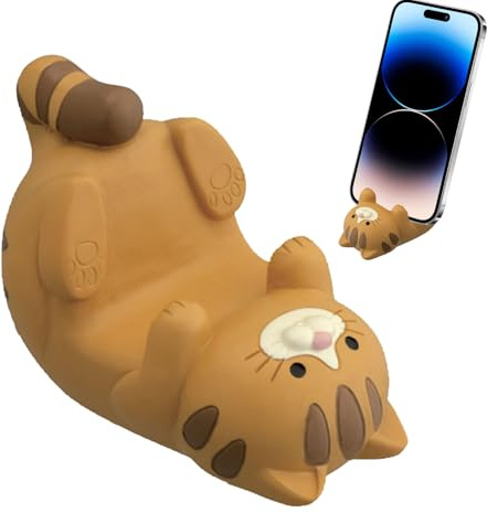 Supports pour Smartphone en Forme Chat 8x6x4,5 Cm Support De Téléphone Portable Chats Mignon Gadgets De Décoration Bureau Résine pour Chat Support Chats Drôle