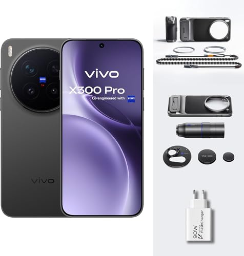 vivo X300 Pro 5G + Kit Completo+Caricatore FlashCharge 90W | Fotocamera ZEISS 200MP | 16GB+512GB | Batteria 5440mAh | Display AMOLED 6,78 120Hz | IP68/IP69 | Android 16