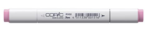 COPIC Classic Marker Typ RV - 02, Sugared Almond Pink, professioneller Layoutmarker, mit einer breiten und einer feinen Spitze