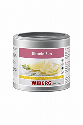 WIBERG Zitronia Sun – Zubereitung mit natürlichem Zitronenöl – Intensiver Geschmack von Zitronen für Süßspeisen & Getränke, 300 g