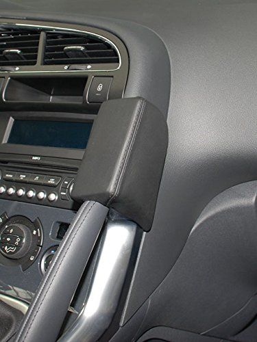KUDA Handyhalterung passend für Peugeot 3008 (07.2009) - Telefonkonsole für Smartphones, Handy, Navi und mehr – Kunstlederkonsole, schwarz, 085235