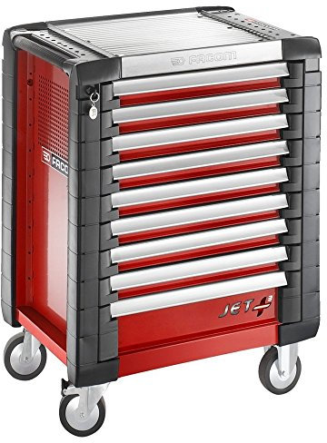 Facom Jet. 9 M3 – Werkstattwagen JETM3 9 Schubladen rot