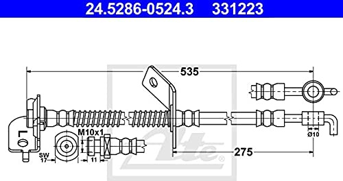ATE Bremsschlauch vorne links 24.5286-0524.3