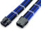 Shakmods 8 Pin ATX CPU Motherboard Sleeved Extension Cable 30cm + 2 Cable Combs (Dark Blue & Black)