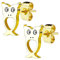 Mianova Ohrringe Stecker Ohrstecker Studs Klein mit Eulen Gold Vergoldet mit Kristallen für Damen Kinder