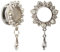 KUBOOZ Piercings Plugs Tunnels Ohrschmuck Gemmed Blume Drop Ösen Flare Edelstahlschraube zurück Stecker Spurweiten 9/16