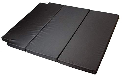 Premium Schlafauflage für Viano | Klappmatratze 185x144x6 cm, Schwarz | Faltbare Matratze für Bus, Faltmatratze Camping