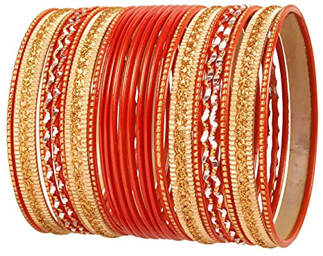 Touchstone 2 Dutzend orangefarbene Spezialarmbänder aus Metall mit Karottenstruktur für Damen 2.62 Set 2 Orange