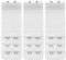 XCSSKG Lady 2 x 3 Hook and Eye Tape Streych Extension Bra Extender (3 Pcs) (White)