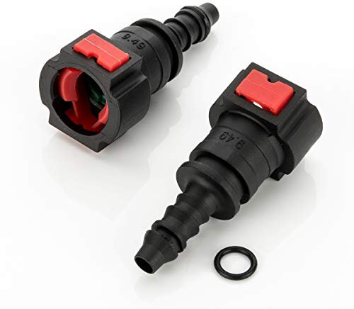 LST 2x Kraftstoffleitung Schnellverschluss Verbinder Schlauchkupplung 9,49 x 8mm