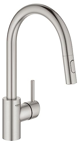 Grohe Concetto 32665DC3 Küchenarmatur, ausziehbar, Doppelstrahl, SuperSteel Infinity Finish