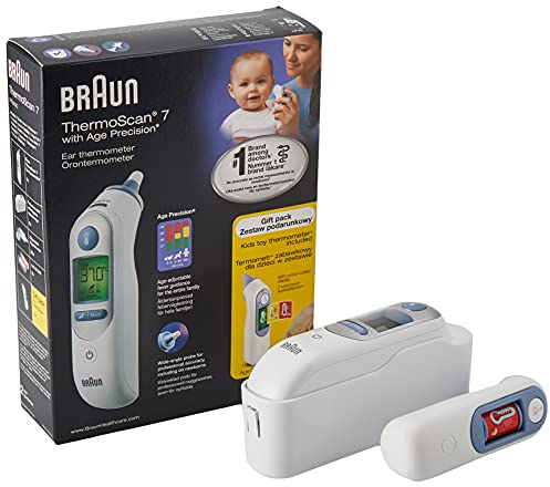 Braun Thermometer, ThermoScan 7®, with Age Precision® technology, with a toy