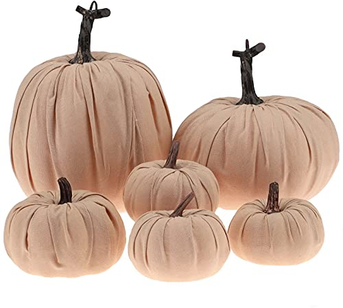 Kepfire 6 Pcs Der Herbst Herbst Ernte Künstlich Kürbis Dekoration Gefälscht Leinen Stoff Simulation Cushaw Dekorieren Heim Party