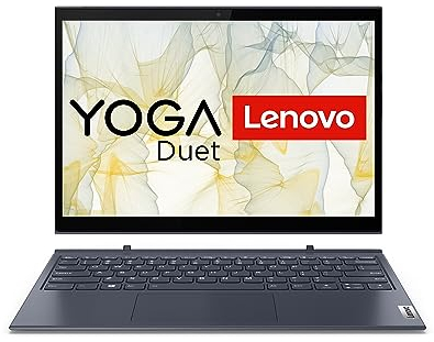 Lenovo Tablet Yoga Duet 7i 2 in 1, display touch WQHD da 13, Intel Core i5-1165G7, 16 GB RAM, SSD da 1 TB, grafica Intel Iris Xe, Win11 Home, QWERTZ, grigio, penna inclusa