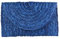 EVEOUT Sac à Main de Soirée en Paille tressée pour Femme Pochettes de Fête Mariage Paille d'été Sac de Vacances Plage Bleu