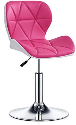 MOCHIYIA Barstools Nordic Barhocker Blau Barhocker FrüHstüCk Esszimmerhocker FüR KüCheninsel Barhocker Leder AußEn/Verstellbarer Gaslift/FußStüTze Und FußGestell Aus Chromstahl
