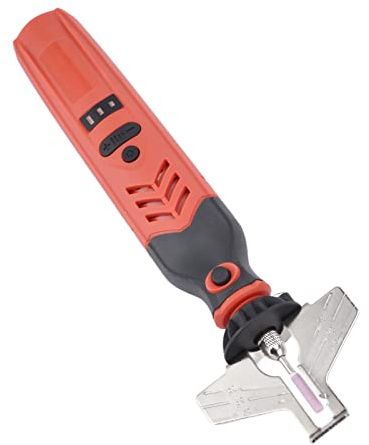 CHICIRIS Kit per Affilare la a Batteria, Kit per Affilare la Motosega, Kit per Affilare la Motosega Portatile DC3.6V Set di Strumenti per Affilare la a Catena Rossa