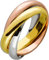 Ch.Abramowicz Tricolor Dreifach Trinity Ring Gold 585 14K Gelb Weiß Rosegold massiv 16