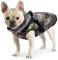 Hundemantel Hundejacke mit Geschirr - Wasserdichter Wintermantel für mittelgroße Hunde - Winterjacke aus Fleece mit Reißverschluss Französische Bulldogge Kleidung für Winter Tarn grün L