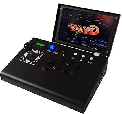 Console De Jeu 3D Pandora, Jeux Mini Arcade 4018 avec Console De Jeu À Écran 10 Pouces, Écran Haute Définition 1280 * 720 IPS, Prise en Charge De 3 À 4 Personnes, pour Les Cadeaux De Noël