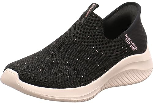 Skechers Baskets Ultra Flex pour Femme, Rose Noire, 36 EU