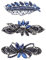 IUDWCG 3 Pcs Strass Vintage Haarspangen Funkelnde Französische Haarspangen Frauen Mädchen Elegante Haarspangen, Funkelnde Mode Zarte Blume Kristall Haarspangen
