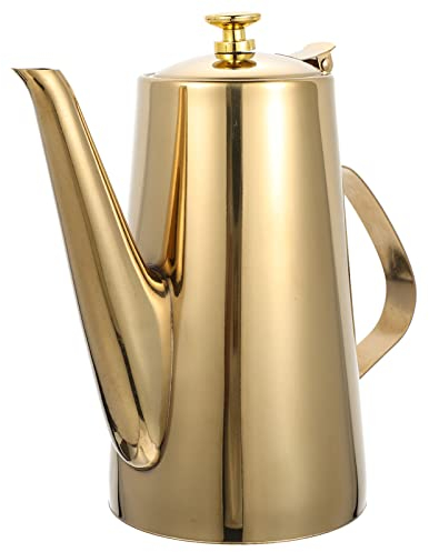 DOITOOL De Distributeur D'huile 1. Distributeur D'huile En Acier Inoxydable De 5 L Pot D'huile Étanche Anti- Huile Huilier À Vinaigre D'huile Pour La Cuisine (Doré)