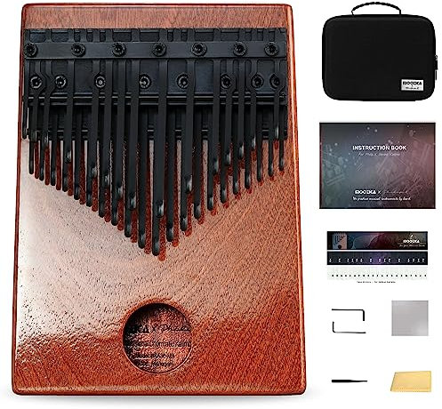 MOOZICA 36 Tasten Chromatische Kalimba, Doppelschichtiges Symmetrisches-Layout 36 Tasten Professionelle Kalimba Daumenklavier, Premium Mahagoni Kalimba Instrument Geschenke (BKS36-N)